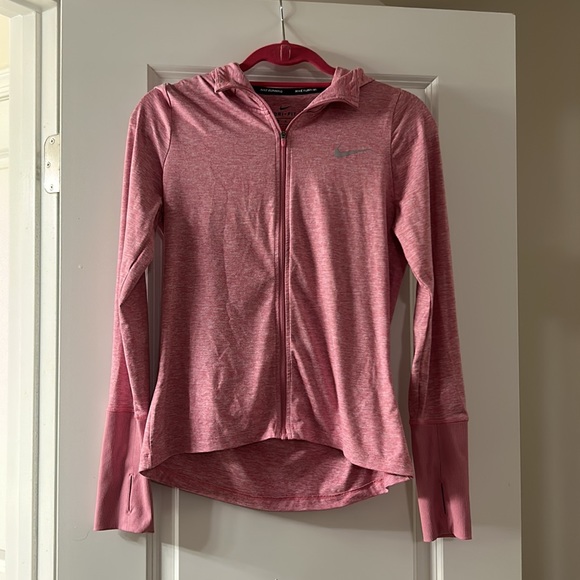 Nike Jackets & Blazers - Nike Women's Pink/Heather Refl Element Full Zip Running Hoodie